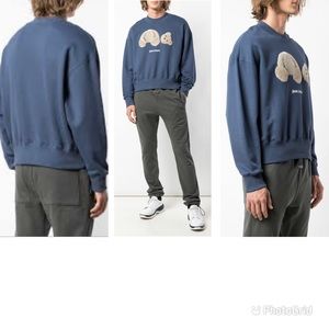 Palm Angels headless teddy bear print sweatshirt